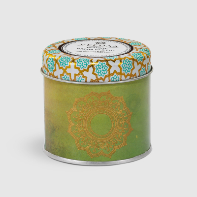 Изображение товара Ароматическая свеча Veedaa Bengal bamboo & fig из соевого воска в жестяной банке