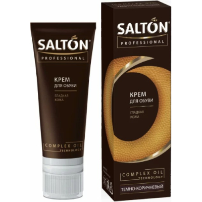 Изображение товара Крем для обуви Salton Professional 75 мл тёмно-коричневый водостойкий и защитный