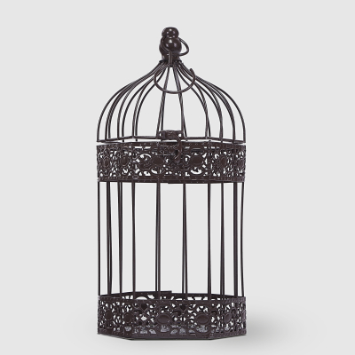 Изображение товара Клетка Ningde qinyuan декорированная коричневая, 18х20х48 см