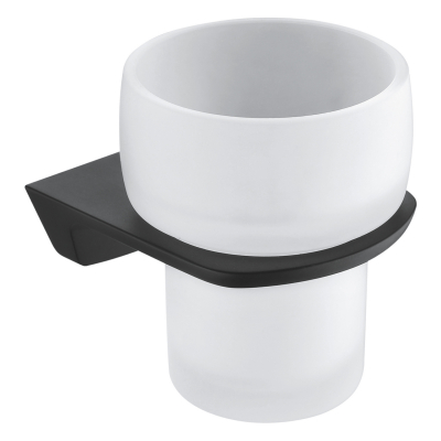 Изображение товара Подстаканник одинарный черный Wasserkraft для ванной комнаты Изображение товара Подстаканник одинарный черный Wasserkraft для ванной комнаты