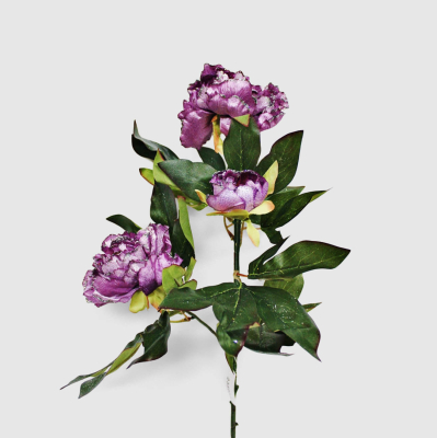 Изображение товара Искусственные пионы Конэко-О фиолетовые 65 см для декора интерьера