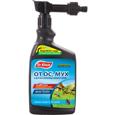 Изображение товара Средство Dr.Klaus от ос мух комаров и других летающих насекомых 1л Изображение товара Средство Dr.Klaus от ос мух комаров и других летающих насекомых 1л