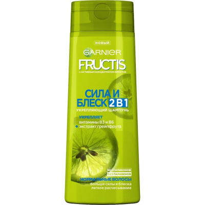 Изображение товара Шампунь для волос Garnier Fructis Сила и Блеск 2 в 1 400 мл