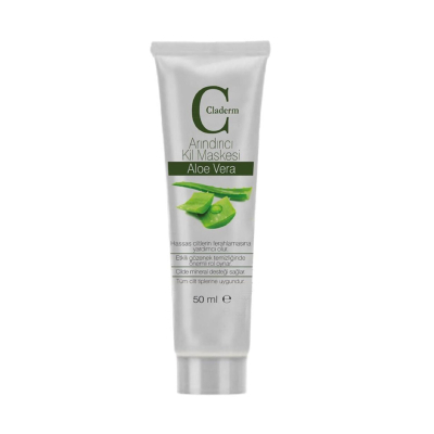 Изображение товара Глиняная маска для лица Claderm Aloe Vera 50 мл натуральное очищение кожи