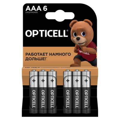 Изображение товара Батарейки Opticell Basic AAA 6 шт надежный источник питания для устройств