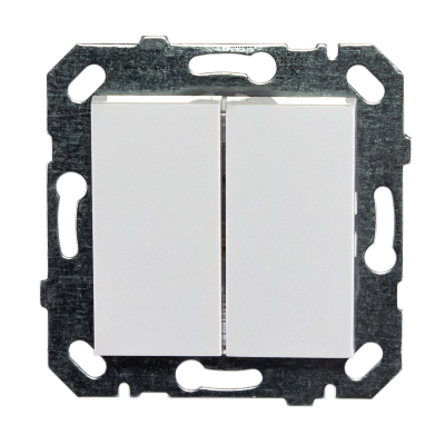 Изображение товара Выключатель Netelsan Byobu встраиваемый двухклавишный белый