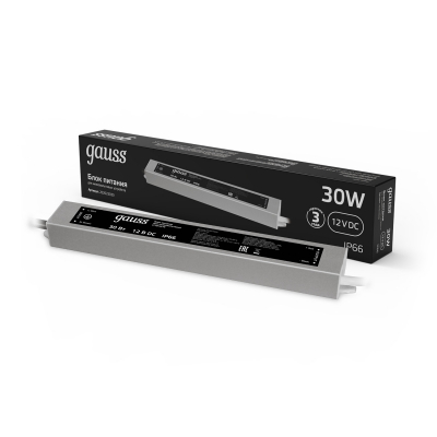 Изображение товара Блок питания 30W 12V IP66 для светодиодных лент пылевлагозащищенный Изображение товара Блок питания 30W 12V IP66 для светодиодных лент пылевлагозащищенный