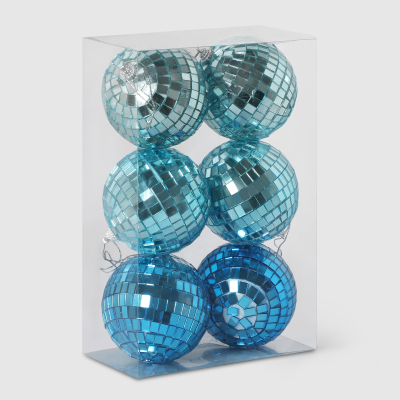 Изображение товара Набор шаров Linhai jinnuo синий 8 см 6 шт