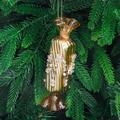 Изображение товара Украшение стеклянное Yancheng Shiny конфета 3x3x14 см